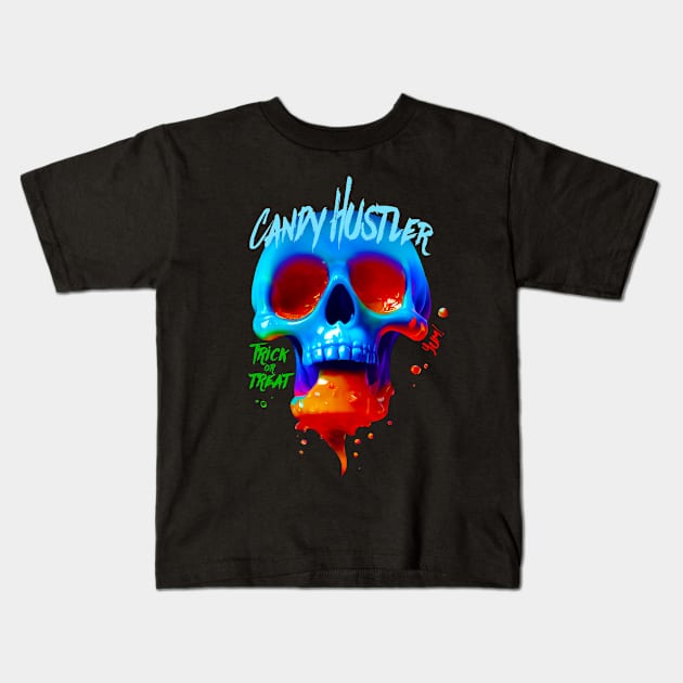 Candy Hustler - Trick or Treat - Candy Skull Kids T-Shirt by Fresh! Printsss ™